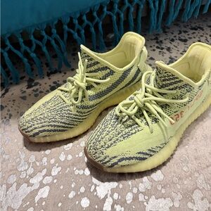 adidas Yeezy Boost 350 V2 Yellow and Gray Athletic Shoes